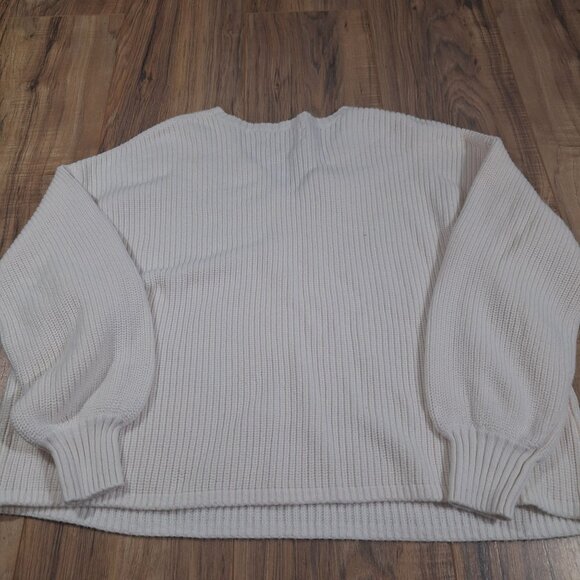 Loft cream ribbed sweater 100% cotton size small - Picture 2 of 7